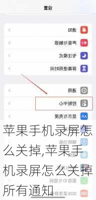 苹果手机录屏怎么关掉,苹果手机录屏怎么关掉所有通知