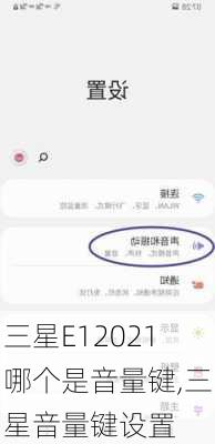三星E12021哪个是音量键,三星音量键设置