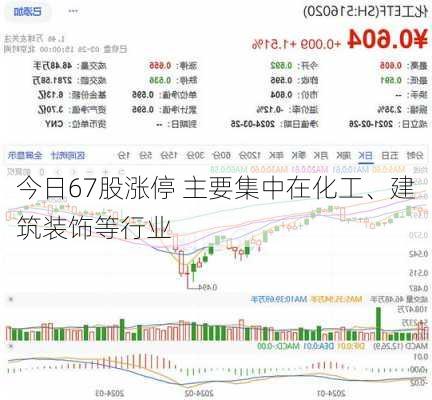 今日67股涨停 主要集中在化工、建筑装饰等行业