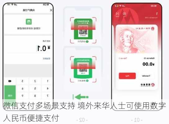 微信支付多场景支持 境外来华人士可使用数字人民币便捷支付