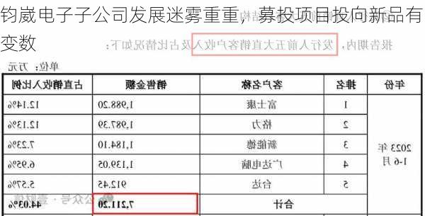 钧崴电子子公司发展迷雾重重，募投项目投向新品有变数