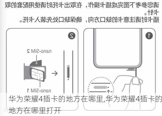 华为荣耀4插卡的地方在哪里,华为荣耀4插卡的地方在哪里打开