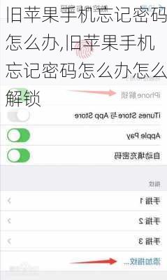 旧苹果手机忘记密码怎么办,旧苹果手机忘记密码怎么办怎么解锁