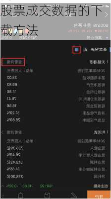 股票成交数据的下载方法