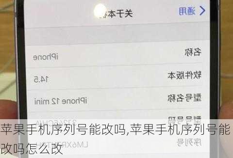苹果手机序列号能改吗,苹果手机序列号能改吗怎么改