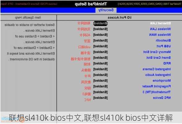 联想sl410k bios中文,联想sl410k bios中文详解