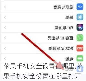苹果手机安全设置在哪里,苹果手机安全设置在哪里打开