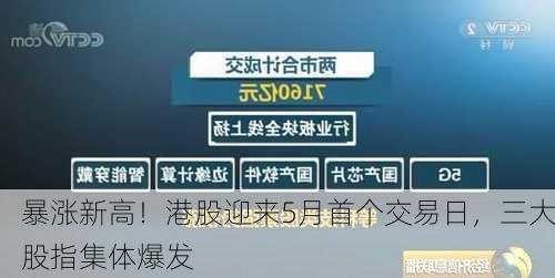 暴涨新高！港股迎来5月首个交易日，三大股指集体爆发