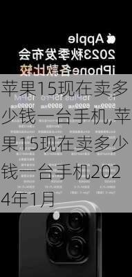 苹果15现在卖多少钱一台手机,苹果15现在卖多少钱一台手机2024年1月