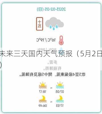 未来三天国内天气预报（5月2日）