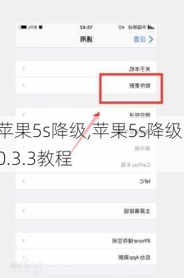 苹果5s降级,苹果5s降级10.3.3教程