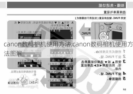 canon数码相机使用方法,canon数码相机使用方法图解