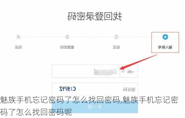 魅族手机忘记密码了怎么找回密码,魅族手机忘记密码了怎么找回密码呢