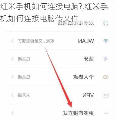 红米手机如何连接电脑?,红米手机如何连接电脑传文件