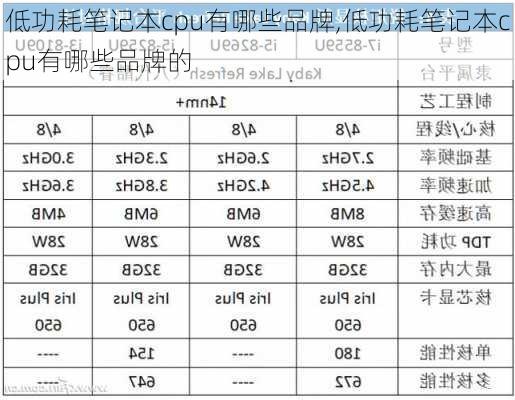 低功耗笔记本cpu有哪些品牌,低功耗笔记本cpu有哪些品牌的