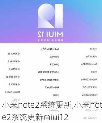 小米note2系统更新,小米note2系统更新miui12