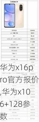 华为x16pro官方报价,华为x106+128参数