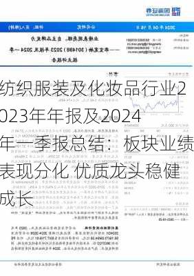 纺织服装及化妆品行业2023年年报及2024年一季报总结：板块业绩表现分化 优质龙头稳健成长