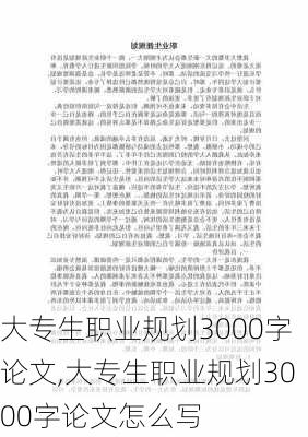 大专生职业规划3000字论文,大专生职业规划3000字论文怎么写