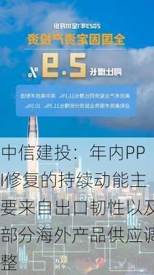 中信建投：年内PPI修复的持续动能主要来自出口韧性以及部分海外产品供应调整