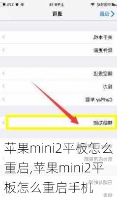 苹果mini2平板怎么重启,苹果mini2平板怎么重启手机