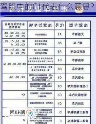 驾照中的C1代表什么意思？