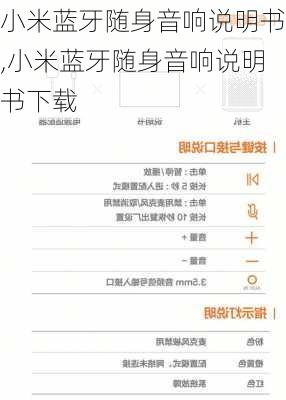 小米蓝牙随身音响说明书,小米蓝牙随身音响说明书下载