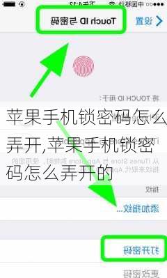 苹果手机锁密码怎么弄开,苹果手机锁密码怎么弄开的