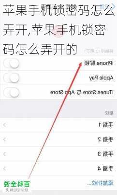 苹果手机锁密码怎么弄开,苹果手机锁密码怎么弄开的