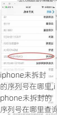 iphone未拆封的序列号在哪里,iphone未拆封的序列号在哪里查询