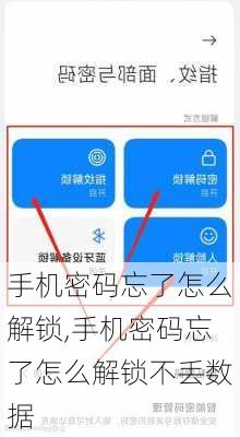 手机密码忘了怎么解锁,手机密码忘了怎么解锁不丢数据