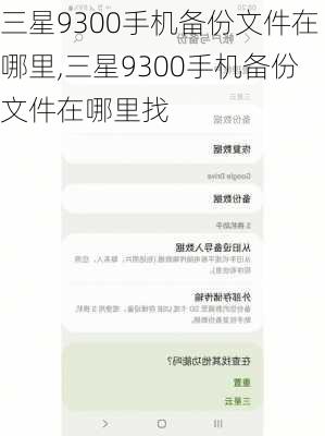 三星9300手机备份文件在哪里,三星9300手机备份文件在哪里找