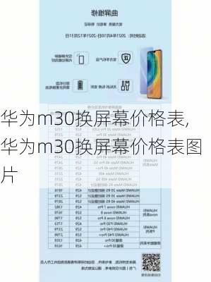 华为m30换屏幕价格表,华为m30换屏幕价格表图片
