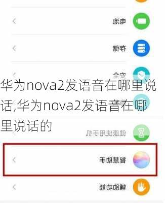 华为nova2发语音在哪里说话,华为nova2发语音在哪里说话的