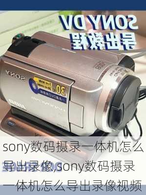 sony数码摄录一体机怎么导出录像,sony数码摄录一体机怎么导出录像视频