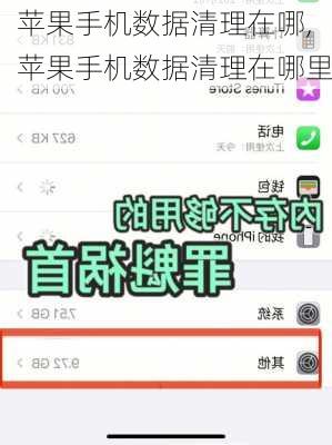 苹果手机数据清理在哪,苹果手机数据清理在哪里