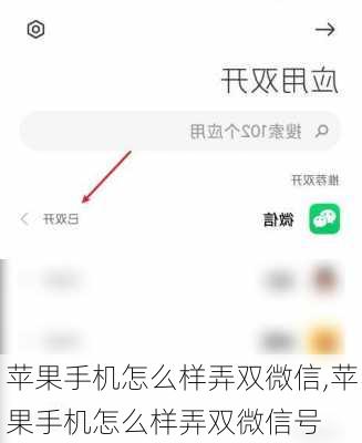 苹果手机怎么样弄双微信,苹果手机怎么样弄双微信号