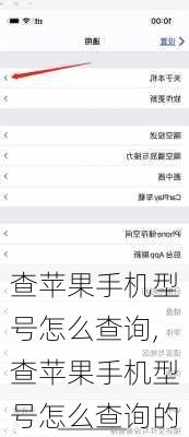 查苹果手机型号怎么查询,查苹果手机型号怎么查询的
