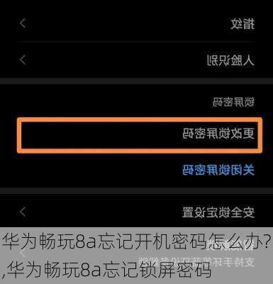 华为畅玩8a忘记开机密码怎么办?,华为畅玩8a忘记锁屏密码