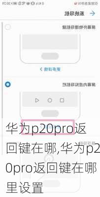 华为p20pro返回键在哪,华为p20pro返回键在哪里设置