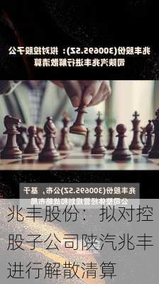 兆丰股份：拟对控股子公司陕汽兆丰进行解散清算