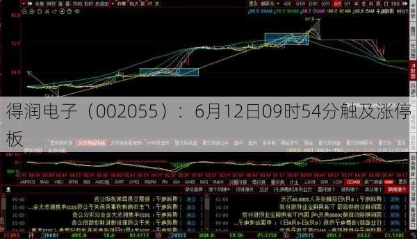 得润电子（002055）：6月12日09时54分触及涨停板