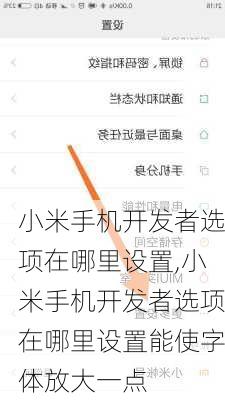 小米手机开发者选项在哪里设置,小米手机开发者选项在哪里设置能使字体放大一点