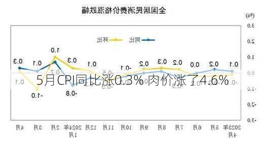 5月CPI同比涨0.3% 肉价涨了4.6%