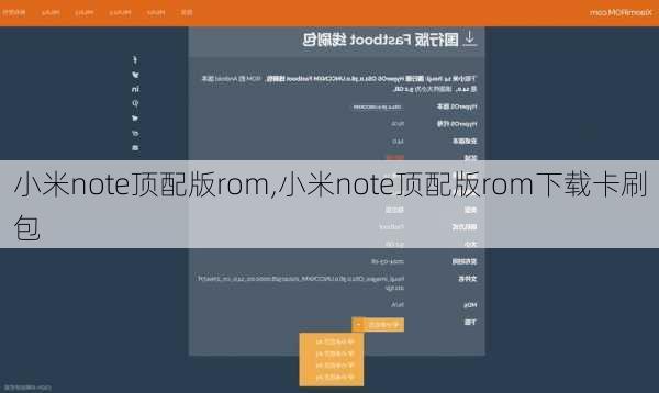 小米note顶配版rom,小米note顶配版rom下载卡刷包