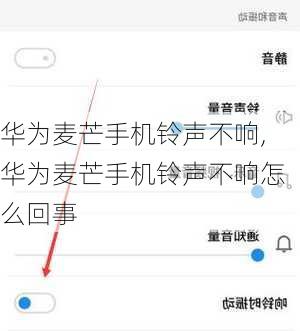 华为麦芒手机铃声不响,华为麦芒手机铃声不响怎么回事