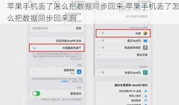 苹果手机丢了怎么把数据同步回来,苹果手机丢了怎么把数据同步回来啊