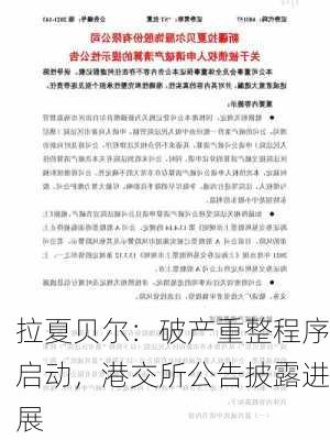 拉夏贝尔：破产重整程序启动，港交所公告披露进展