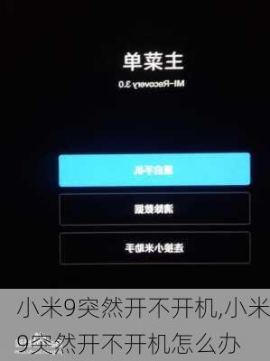 小米9突然开不开机,小米9突然开不开机怎么办