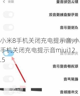 小米8手机关闭充电提示音,小米手机关闭充电提示音miui12.5